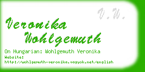 veronika wohlgemuth business card
